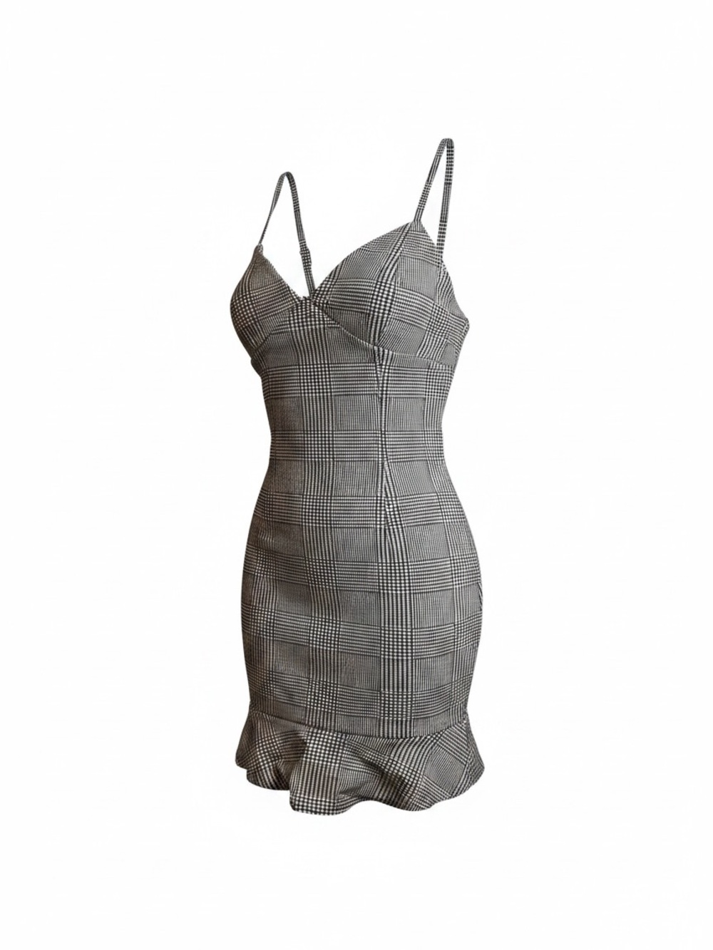 Forever-21 Women's Grey and Black Dress
